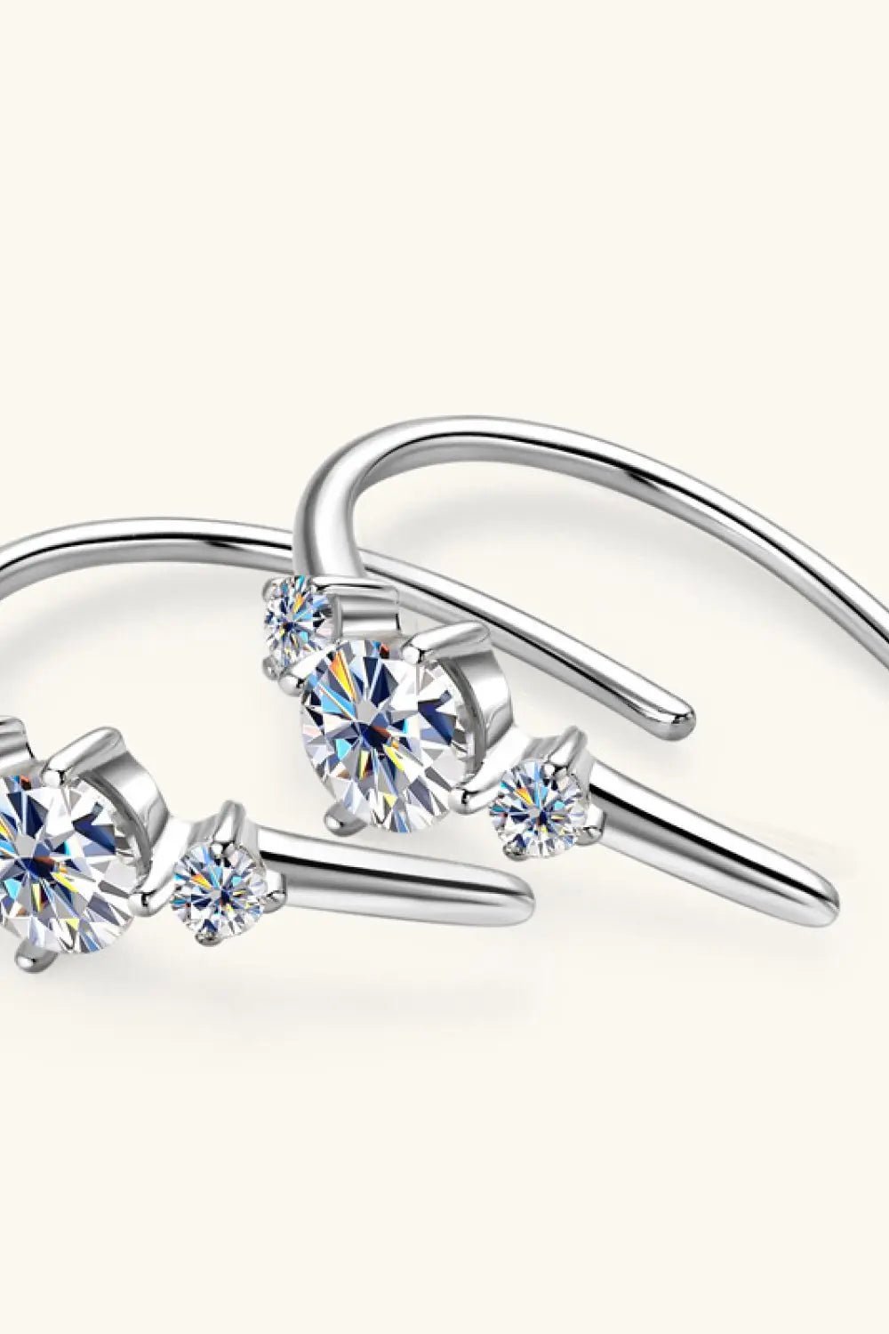 Moissanite 925 Sterling Silver Earrings - SmileBen