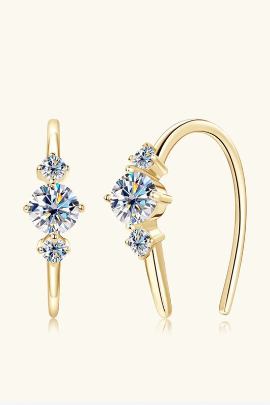 Moissanite 925 Sterling Silver Earrings - SmileBen