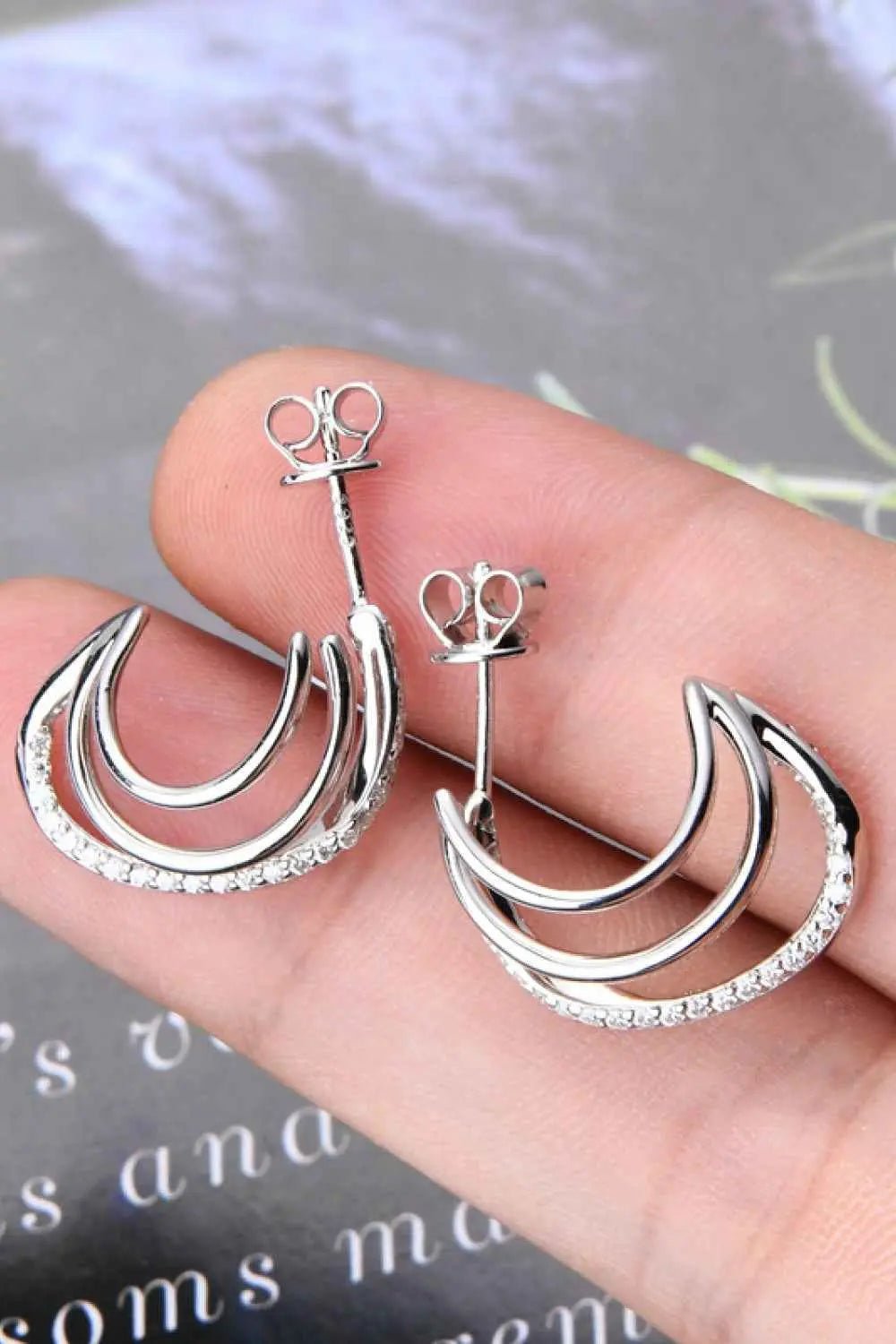 Moissanite 925 Sterling Silver Earrings - SmileBen