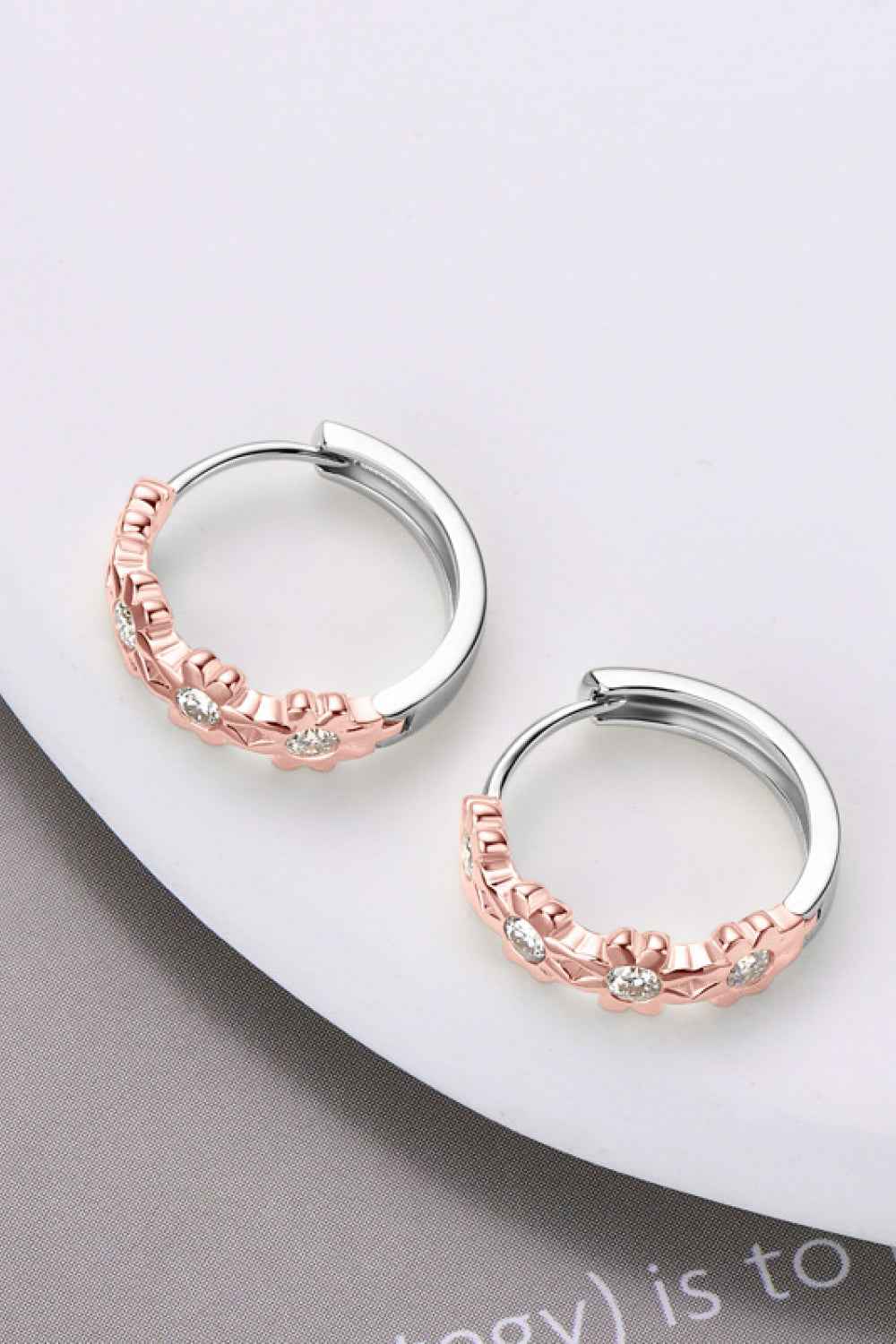Moissanite 925 Sterling Silver Huggie Earrings - SmileBen
