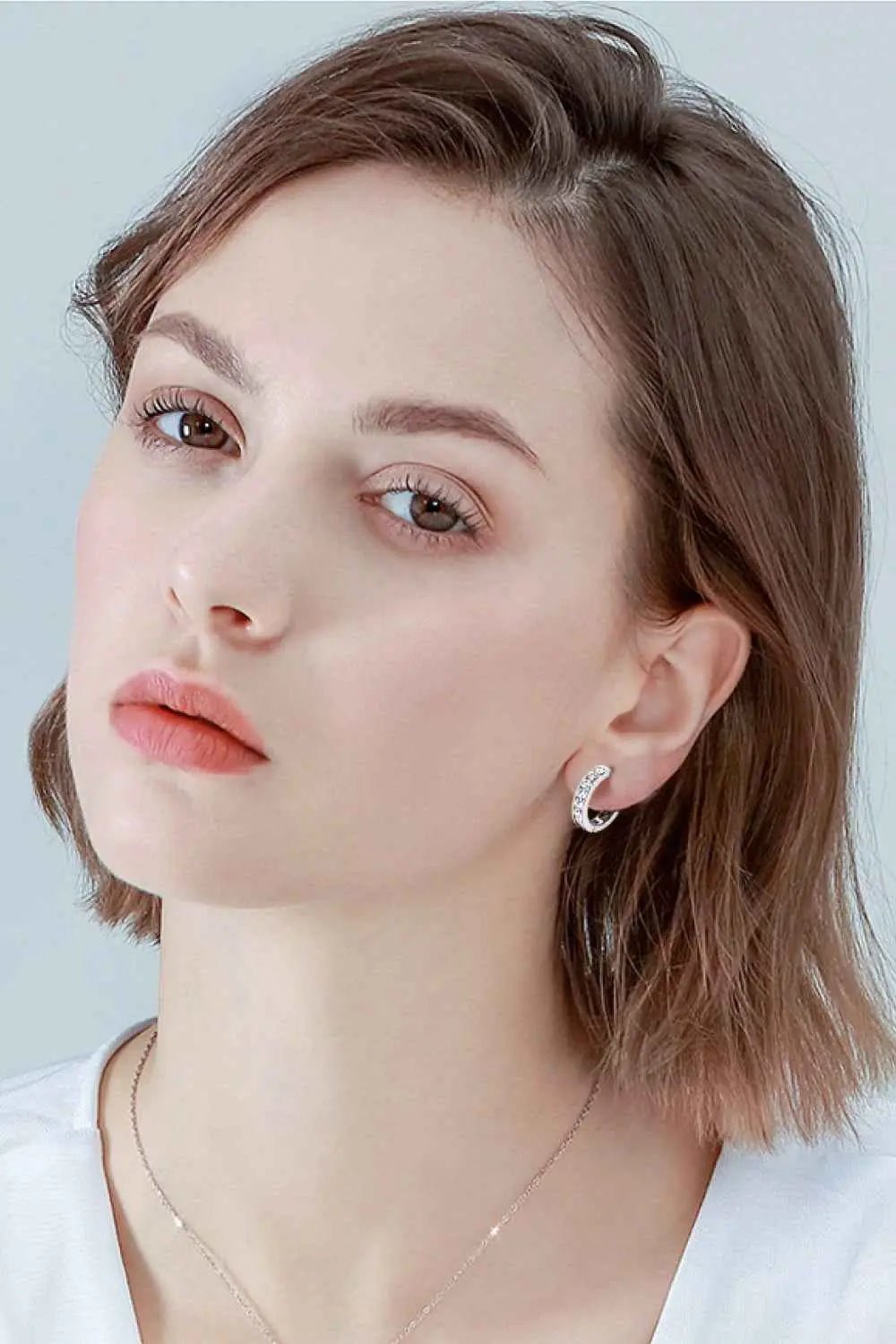 Moissanite 925 Sterling Silver Huggie Earrings - SmileBen
