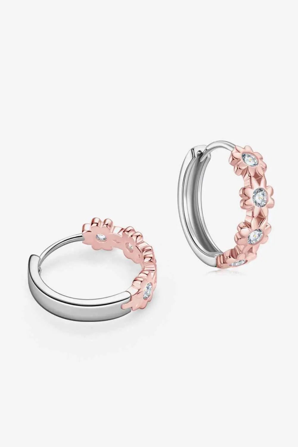 Moissanite 925 Sterling Silver Huggie Earrings - SmileBen