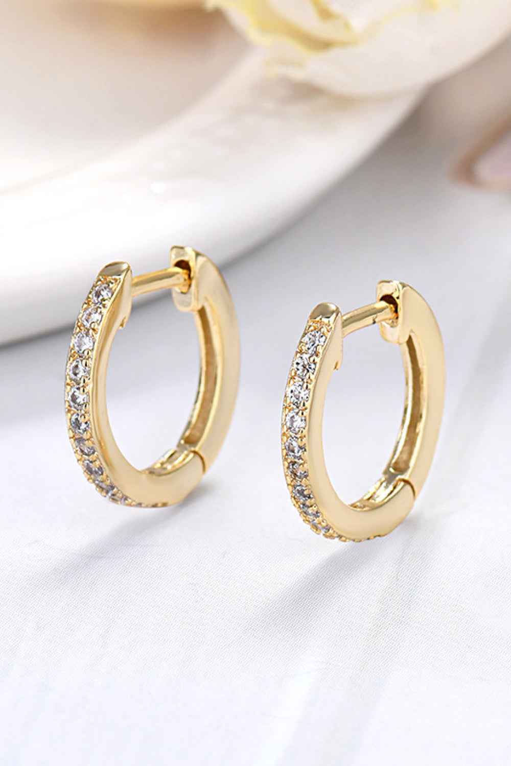 Moissanite 925 Sterling Silver Huggie Earrings - SmileBen