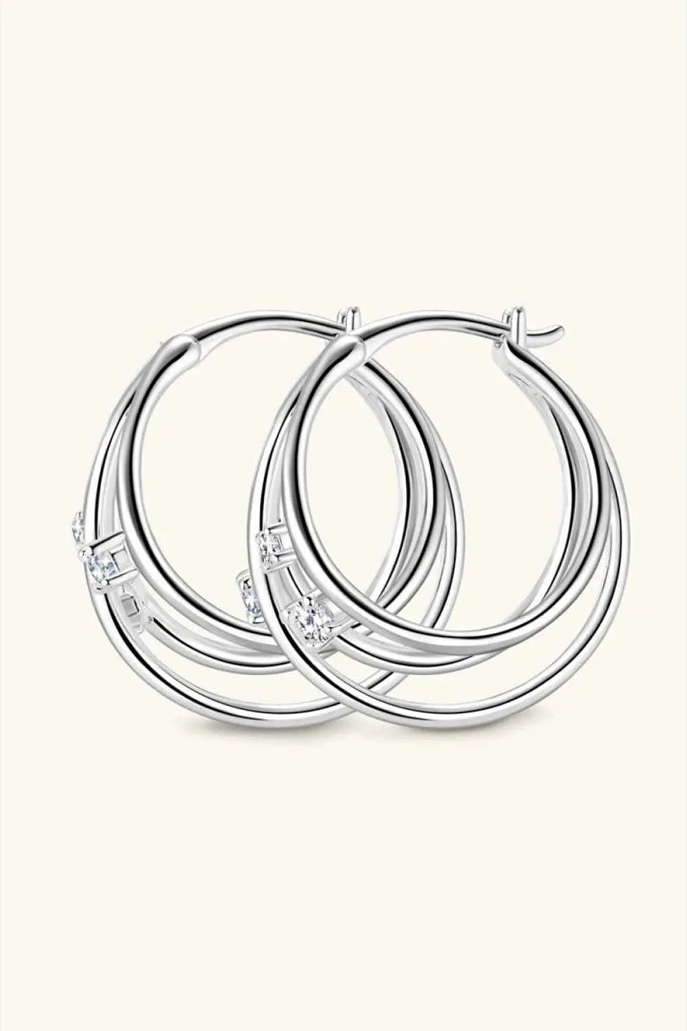 Moissanite 925 Sterling Silver Layered Earrings - SmileBen