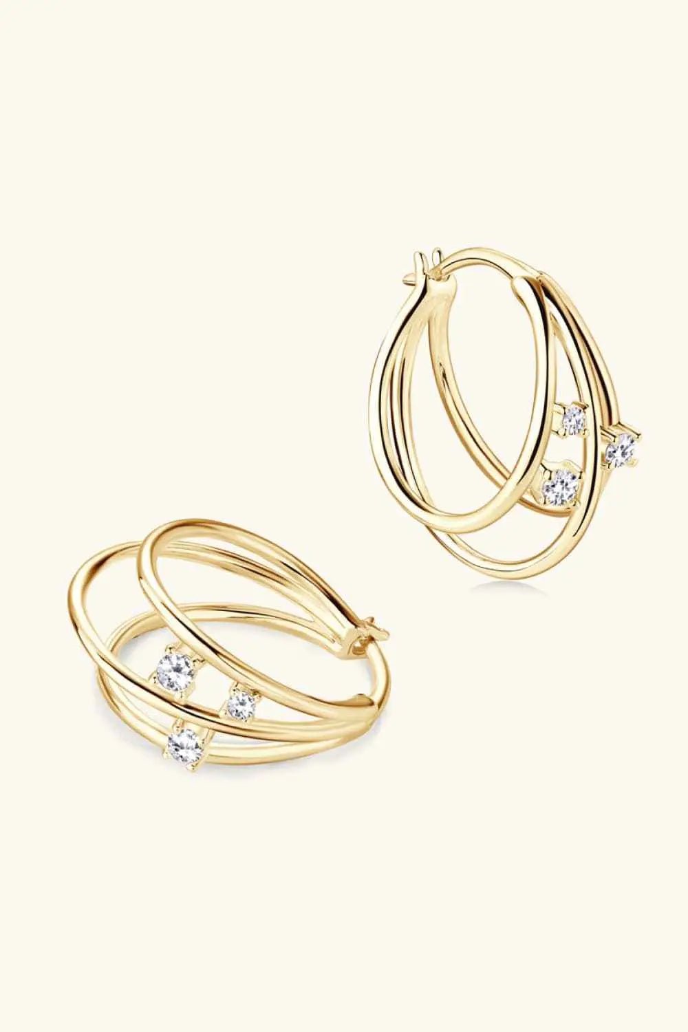 Moissanite 925 Sterling Silver Layered Earrings - SmileBen