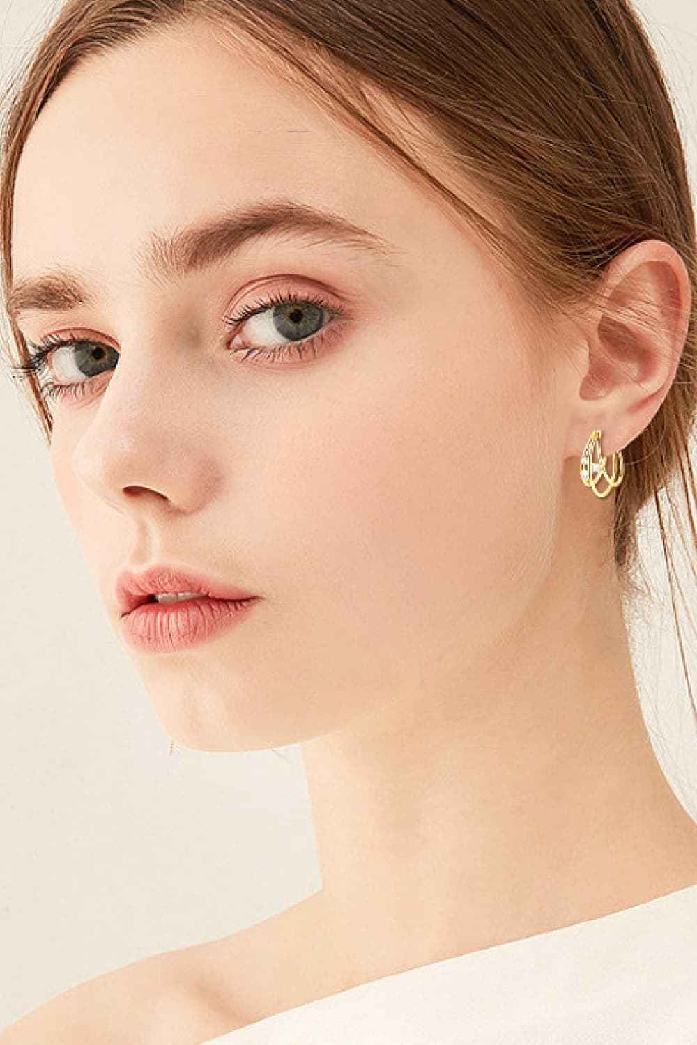 Moissanite 925 Sterling Silver Layered Earrings - SmileBen
