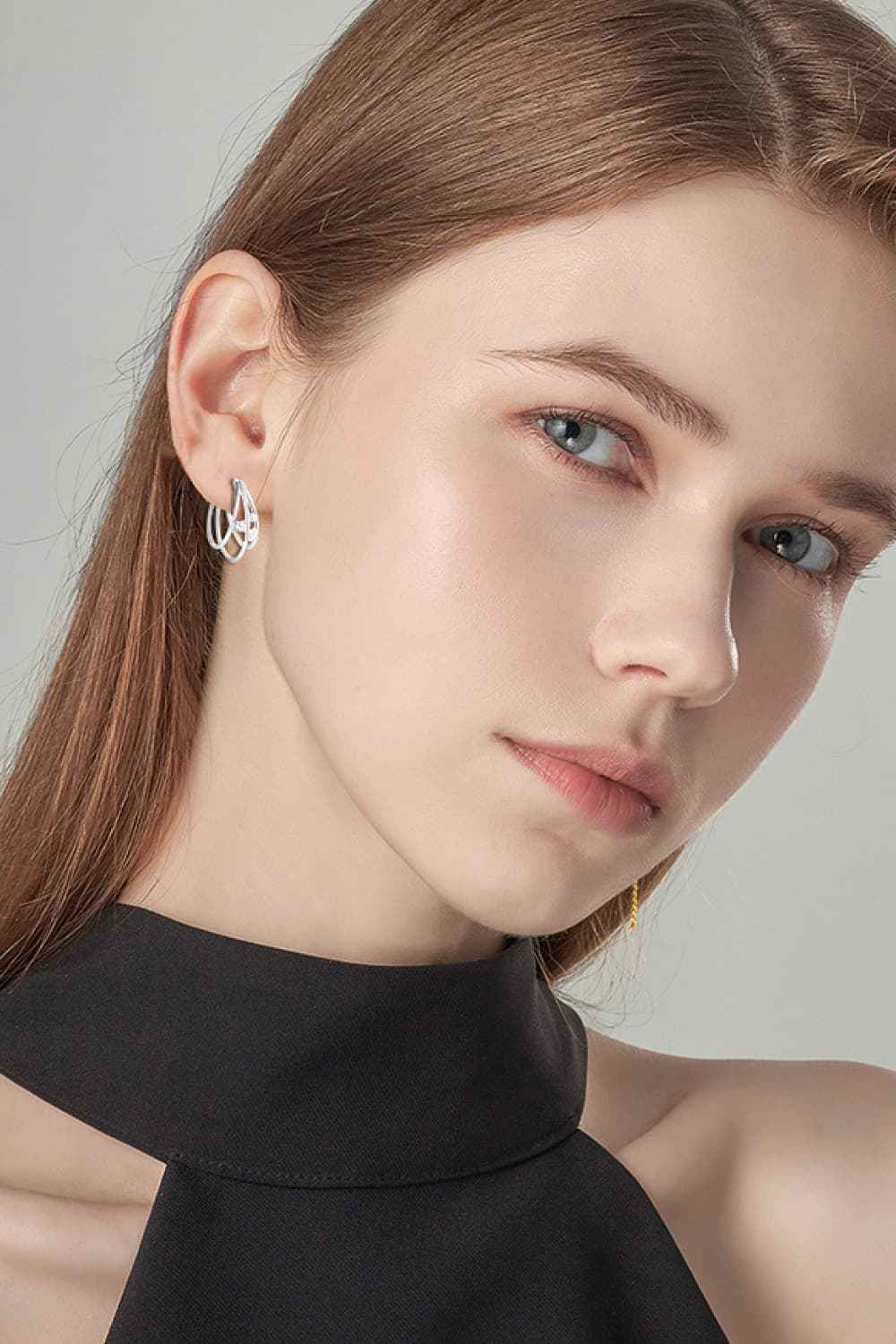 Moissanite 925 Sterling Silver Layered Earrings - SmileBen