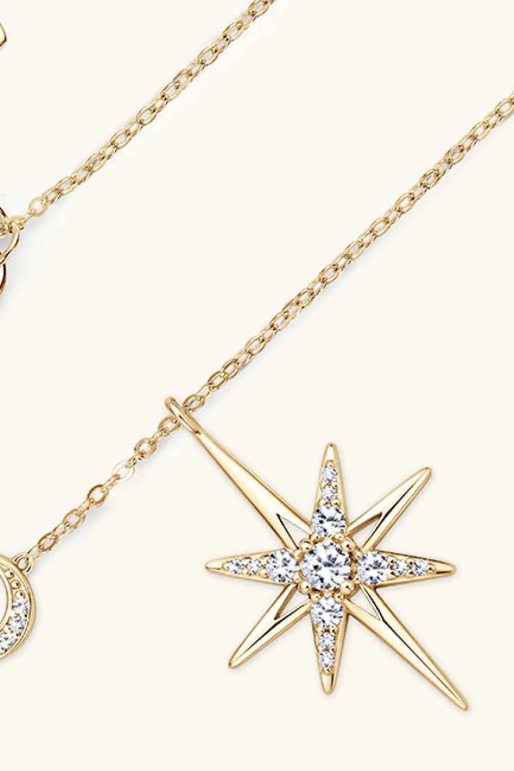 Moissanite 925 Sterling Silver Necklace - SmileBen