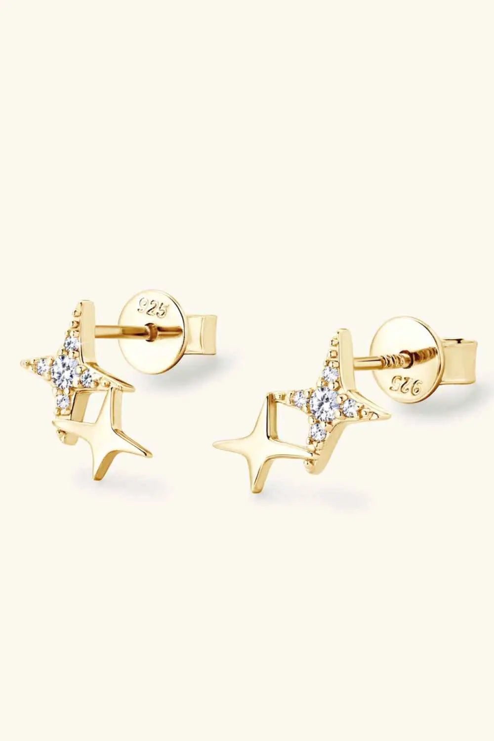 Moissanite 925 Sterling Silver Star Shape Earrings - SmileBen