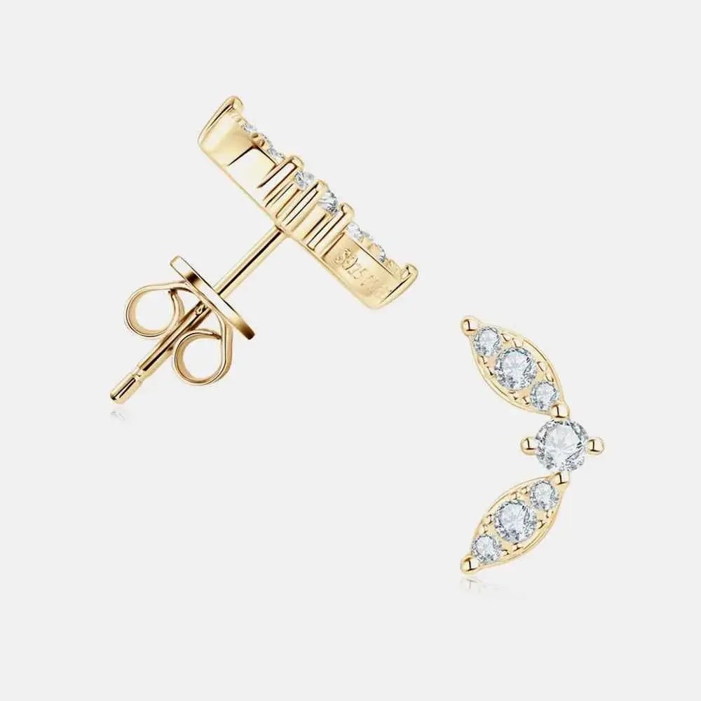 Moissanite 925 Sterling Silver Stud Earrings - SmileBen