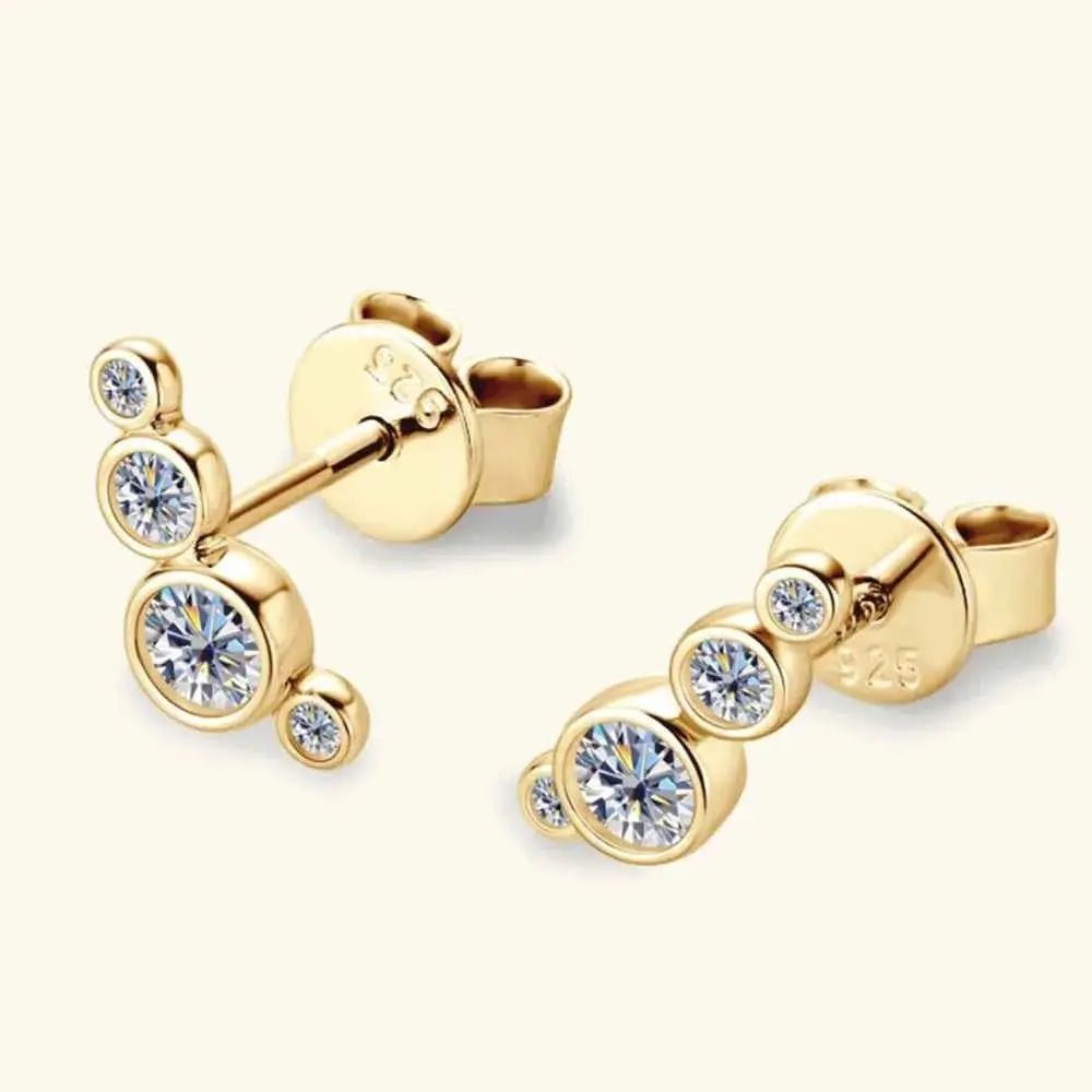 Moissanite 925 Sterling Silver Stud Earrings - SmileBen