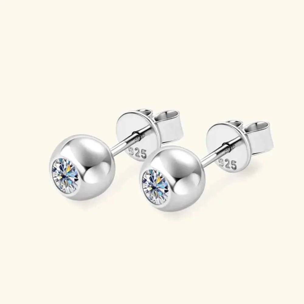 Moissanite 925 Sterling Silver Stud Earrings - SmileBen