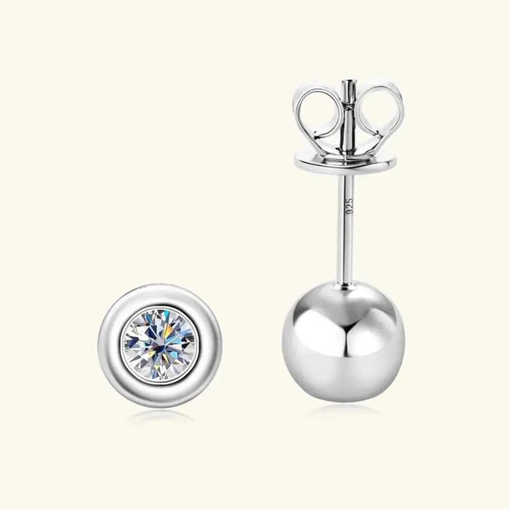 Moissanite 925 Sterling Silver Stud Earrings - SmileBen