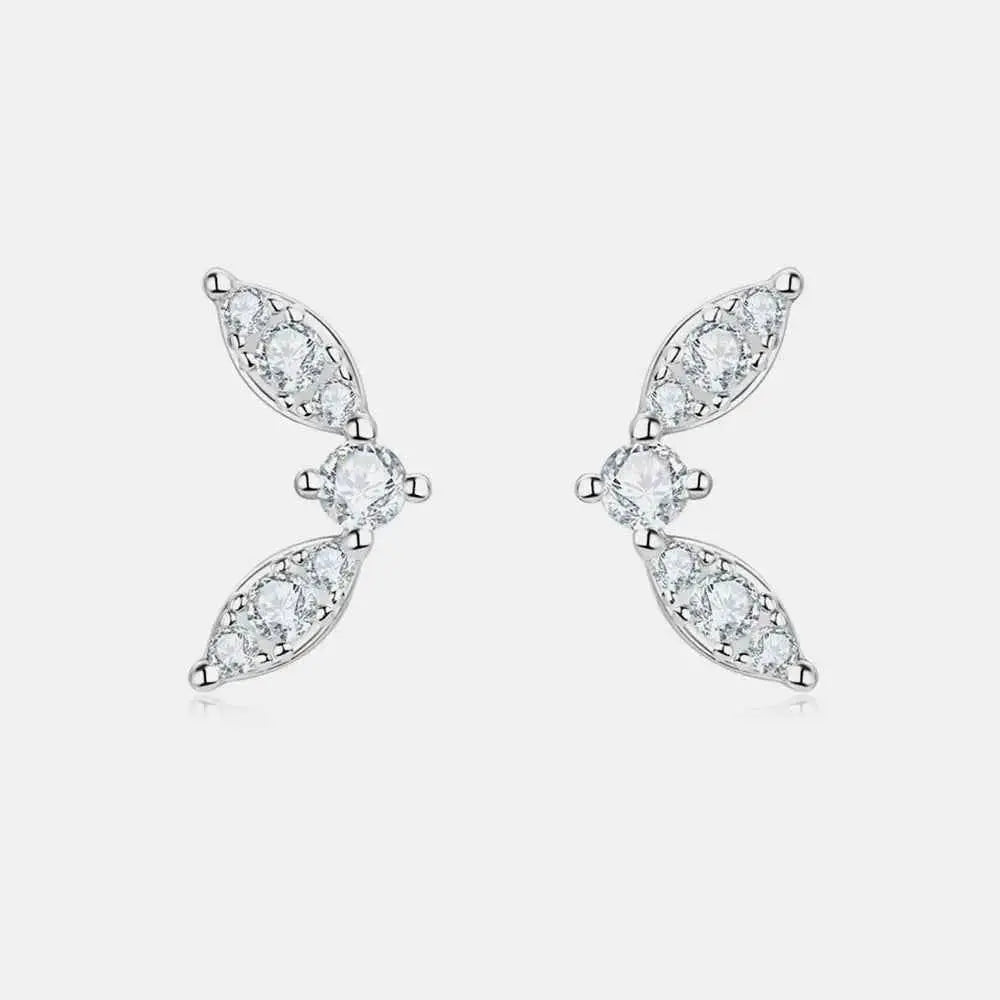 Moissanite 925 Sterling Silver Stud Earrings - SmileBen