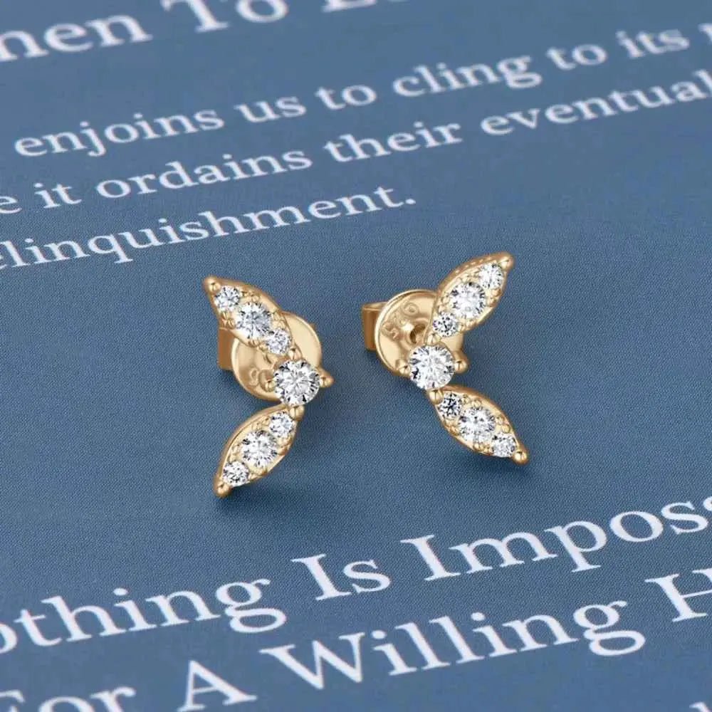 Moissanite 925 Sterling Silver Stud Earrings - SmileBen