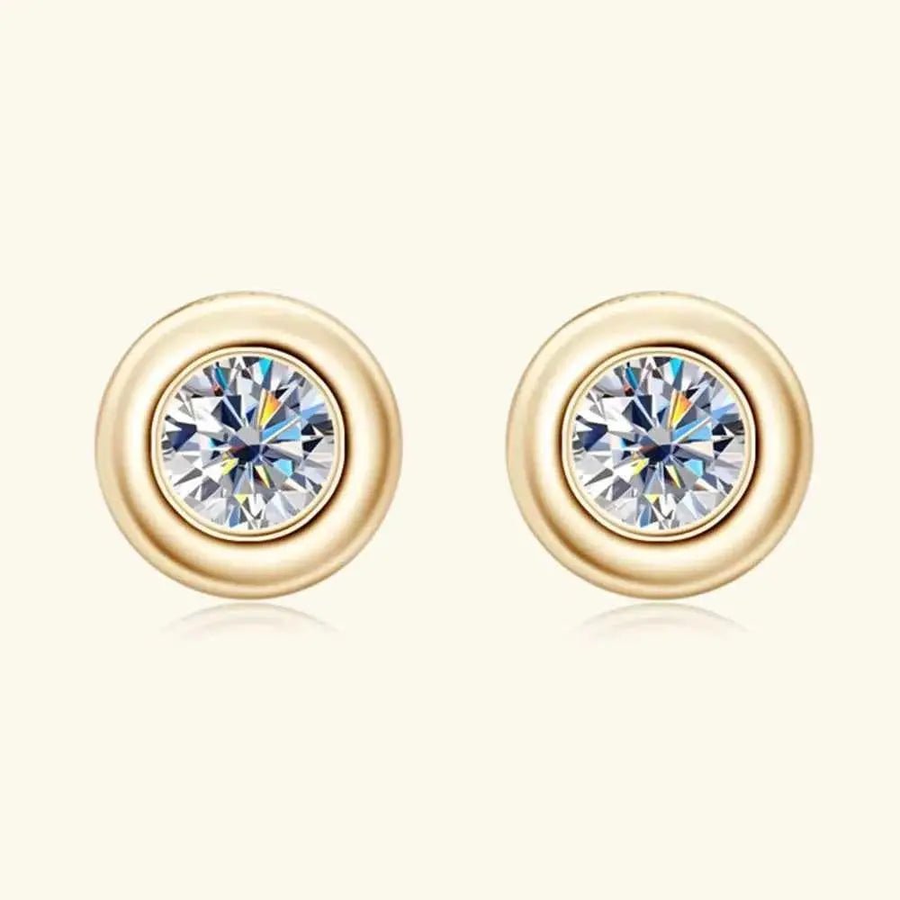 Moissanite 925 Sterling Silver Stud Earrings - SmileBen
