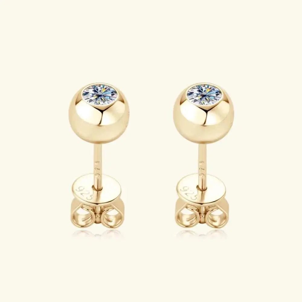 Moissanite 925 Sterling Silver Stud Earrings - SmileBen