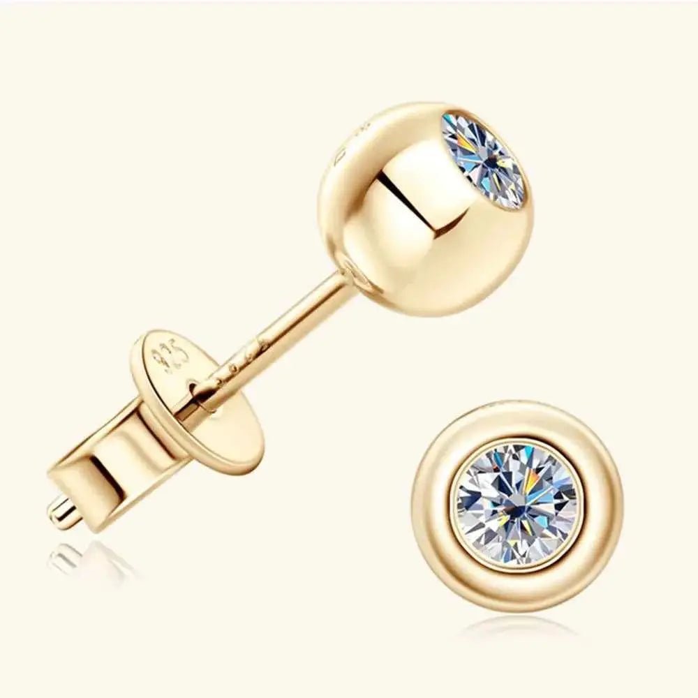 Moissanite 925 Sterling Silver Stud Earrings - SmileBen
