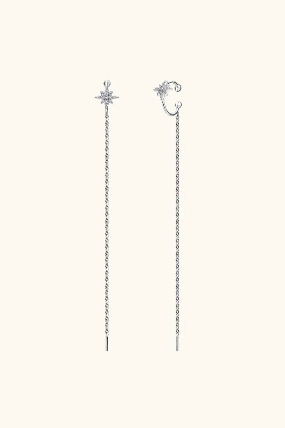 Moissanite 925 Sterling Silver Threader Earrings - SmileBen