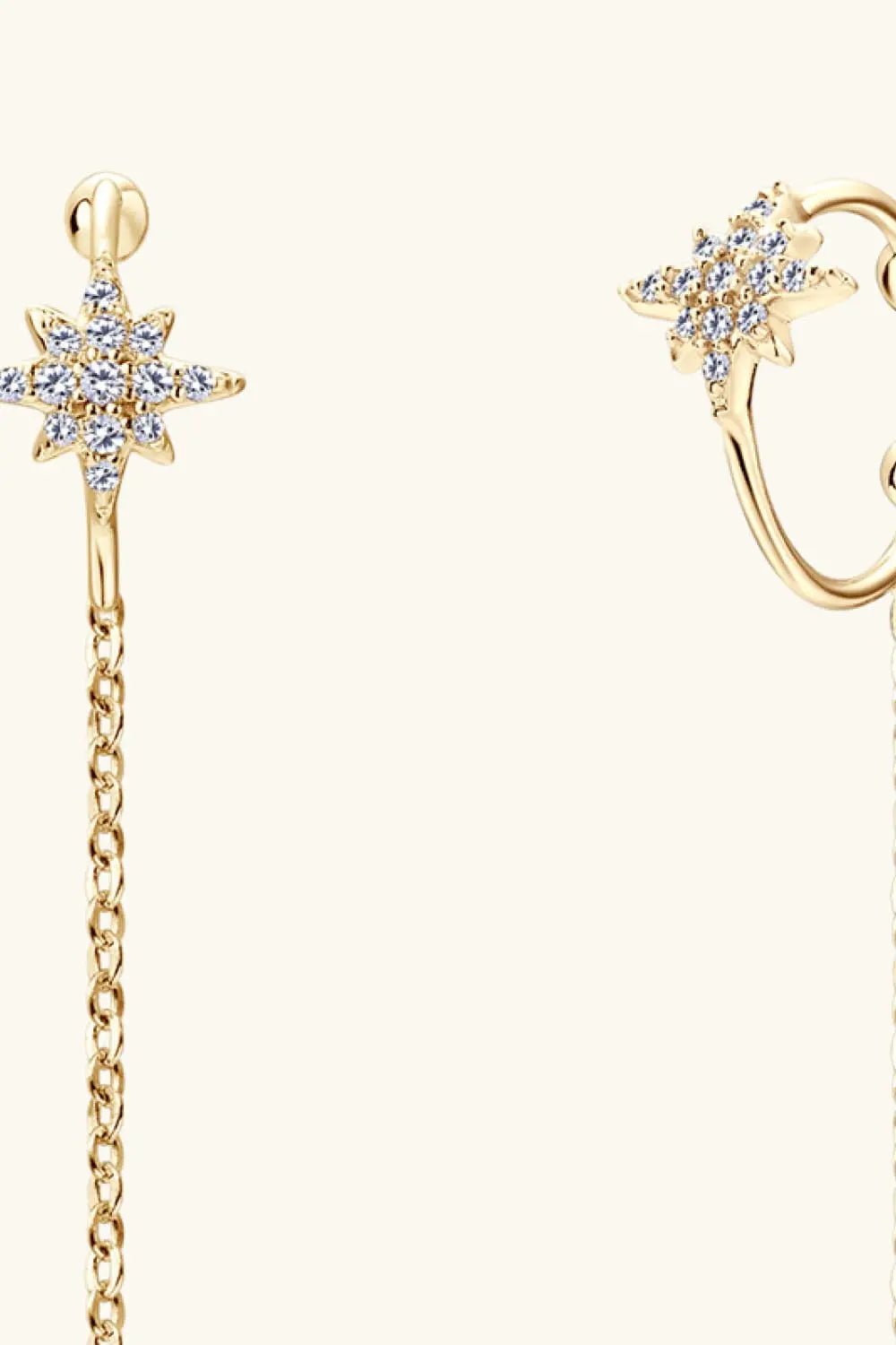 Moissanite 925 Sterling Silver Threader Earrings - SmileBen