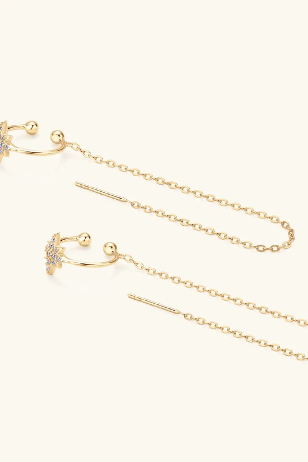 Moissanite 925 Sterling Silver Threader Earrings - SmileBen