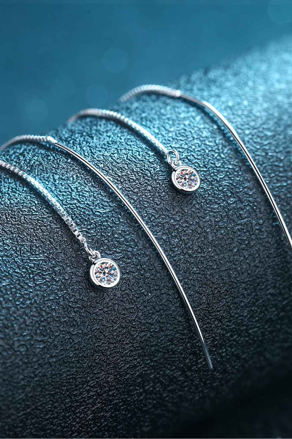 Moissanite 925 Sterling Silver Threader Earrings - SmileBen