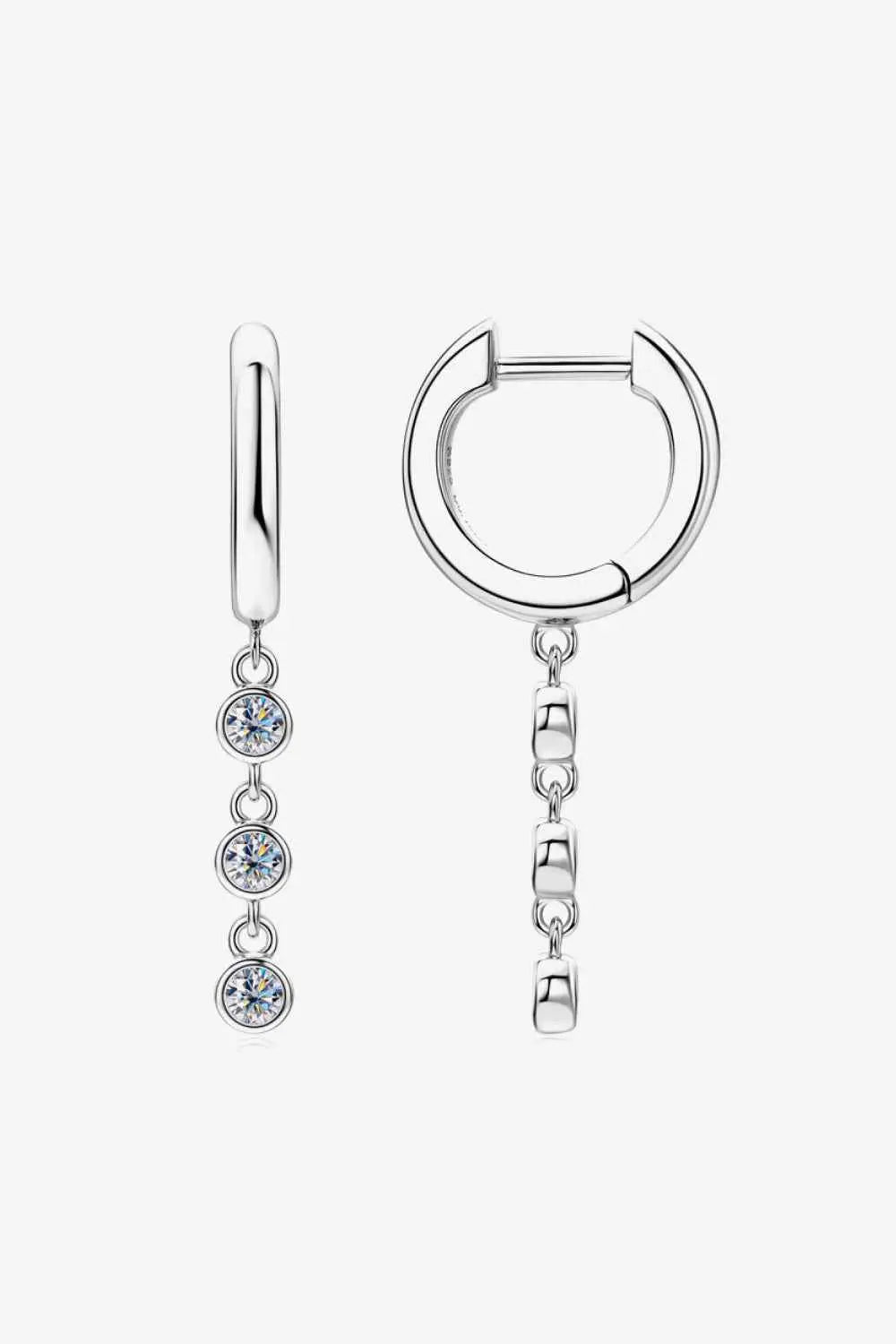 Moissanite Decor 925 Sterling Silver Earrings - SmileBen