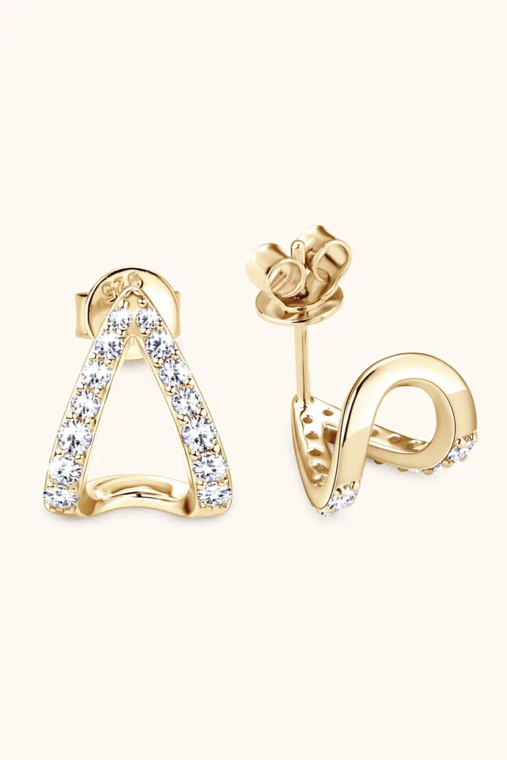 Moissanite Minimalist 925 Sterling Silver Earrings - SmileBen