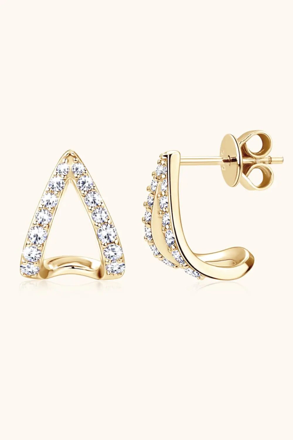 Moissanite Minimalist 925 Sterling Silver Earrings - SmileBen