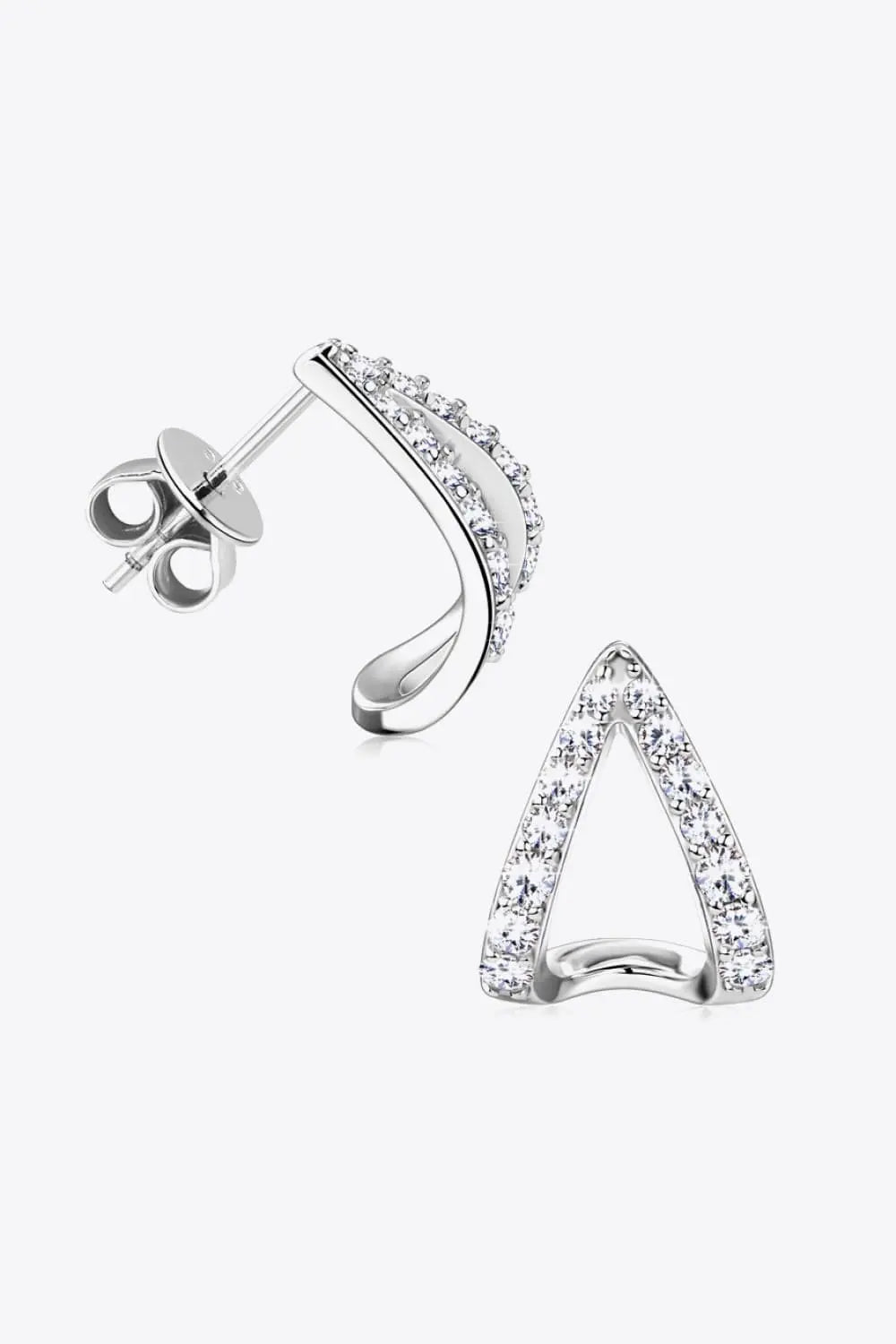 Moissanite Minimalist 925 Sterling Silver Earrings - SmileBen
