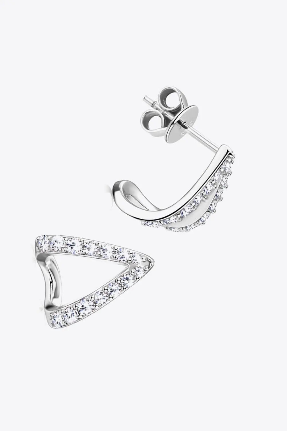 Moissanite Minimalist 925 Sterling Silver Earrings - SmileBen