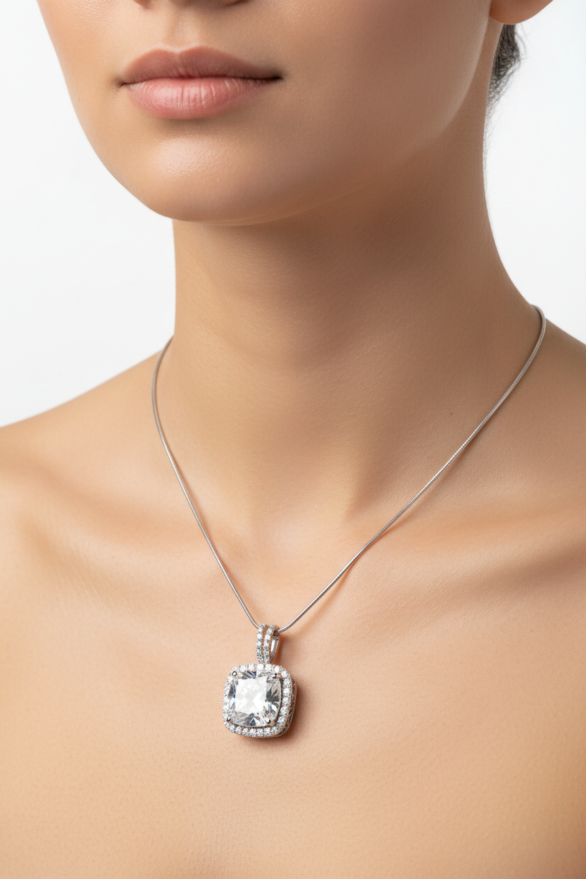 Moissanite Necklace Lifestyle