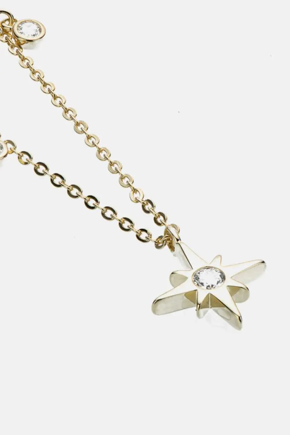 Moissanite North Star Pendant 925 Sterling Silver Necklace - SmileBen