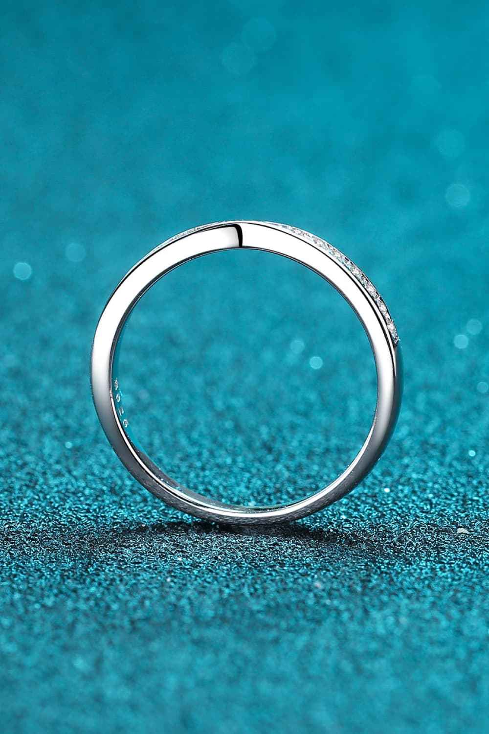 Moissanite Rhodium - Plated Ring - SmileBen