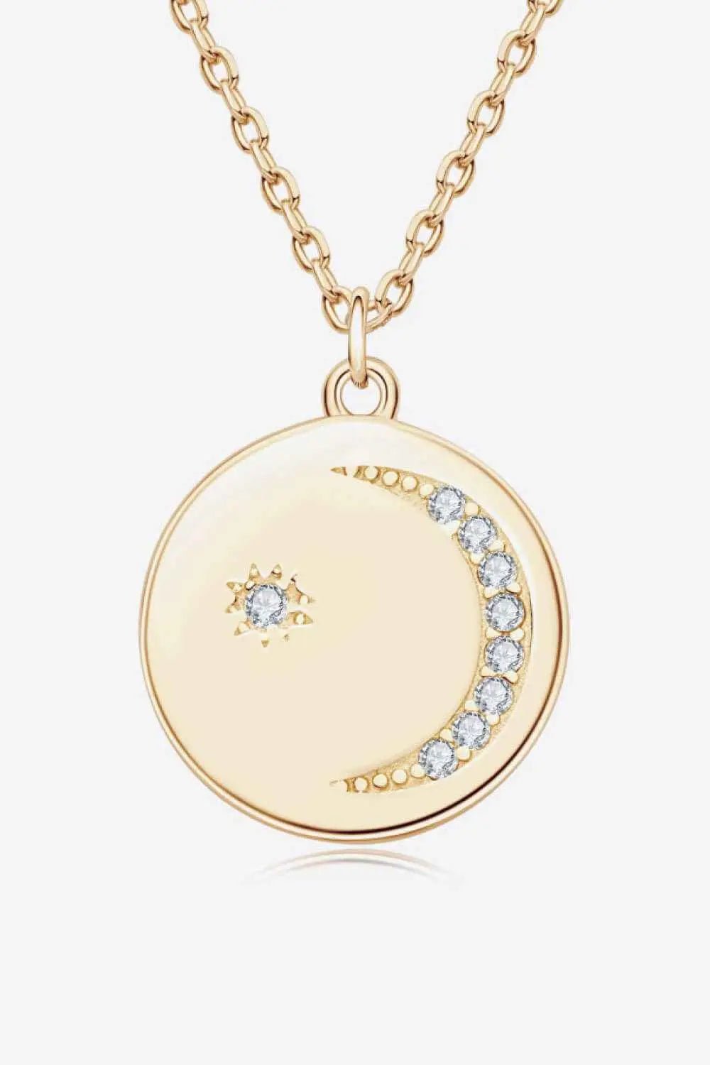 Moissanite Round Pendant Necklace - SmileBen