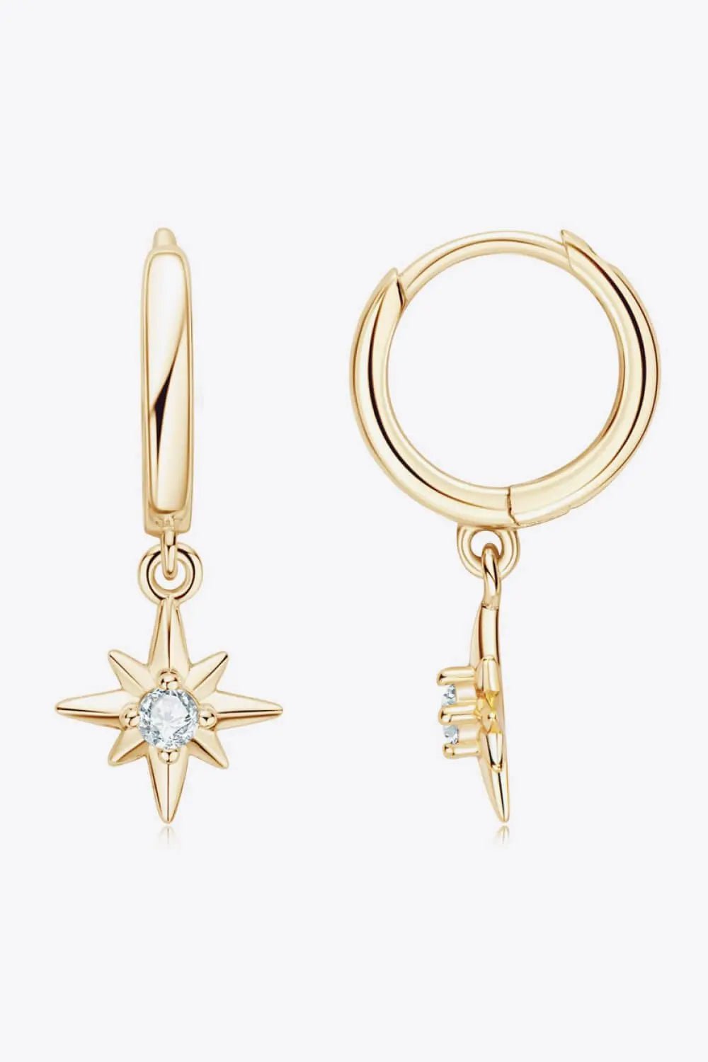 Moissanite Star Drop Earrings - SmileBen
