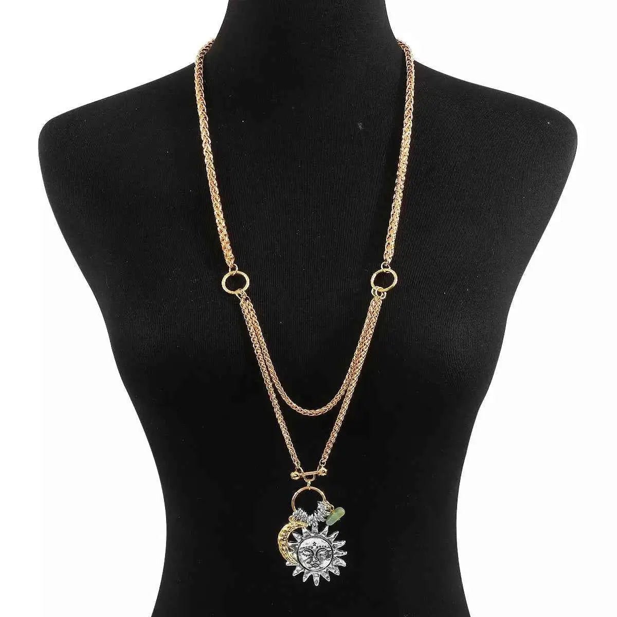 Moon & Sun Pendant Necklace - SmileBen
