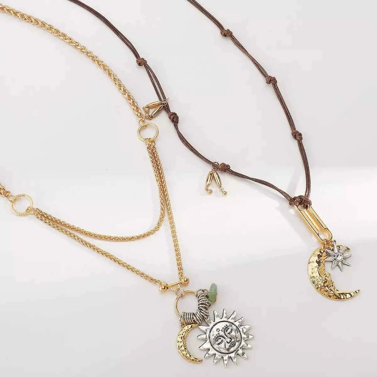 Moon & Sun Pendant Necklace - SmileBen