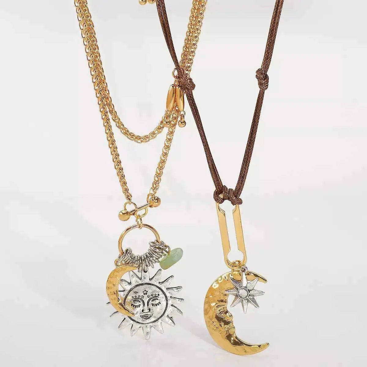 Moon & Sun Pendant Necklace - SmileBen