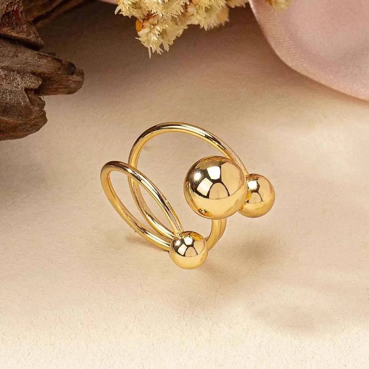 Multi Layered Ball Ring - SmileBen
