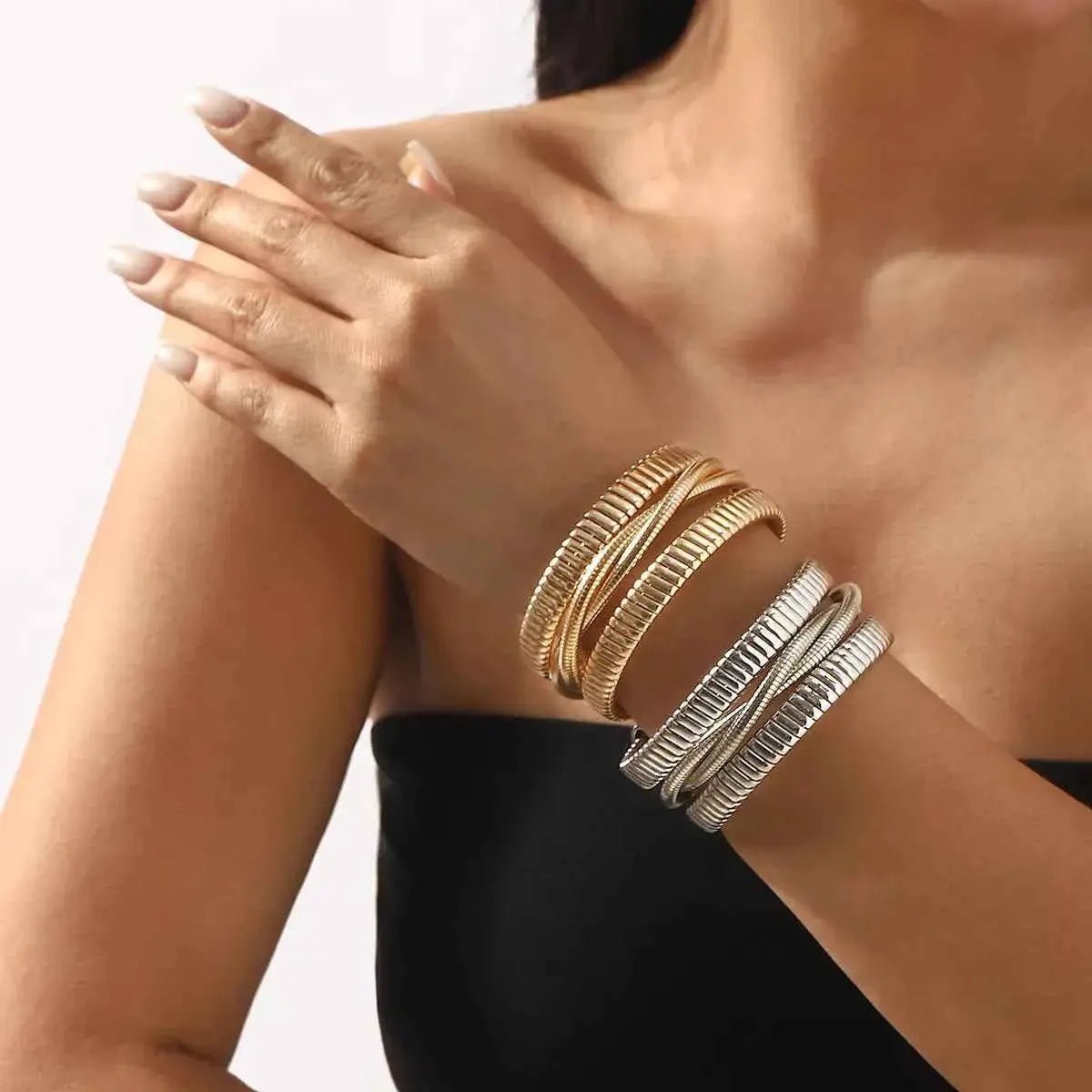 Multi - Layered Open Bracelet - SmileBen