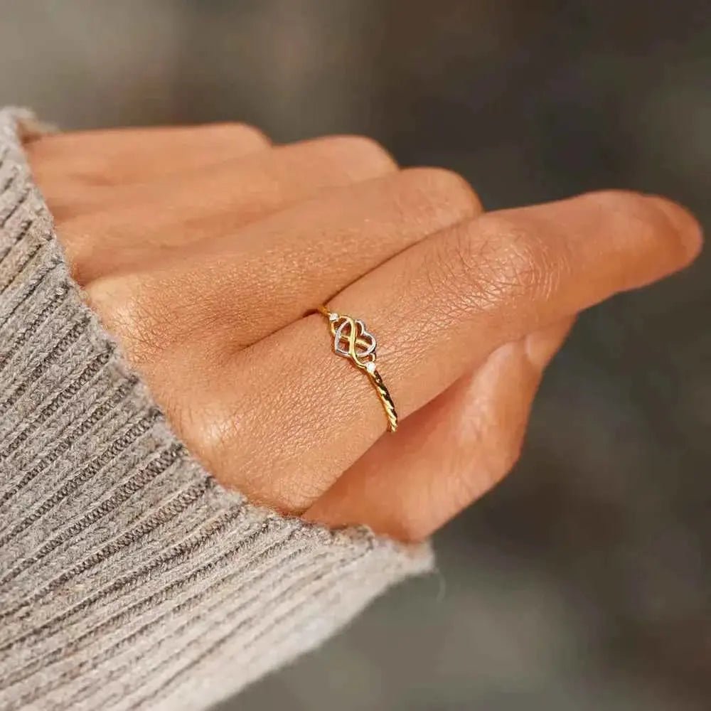 Number 8 Heart 925 Sterling Silver Ring - SmileBen