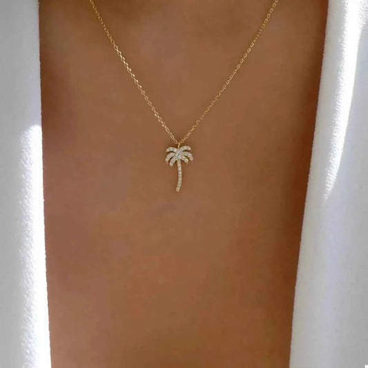 Palm Tree Pendant Necklace - SmileBen