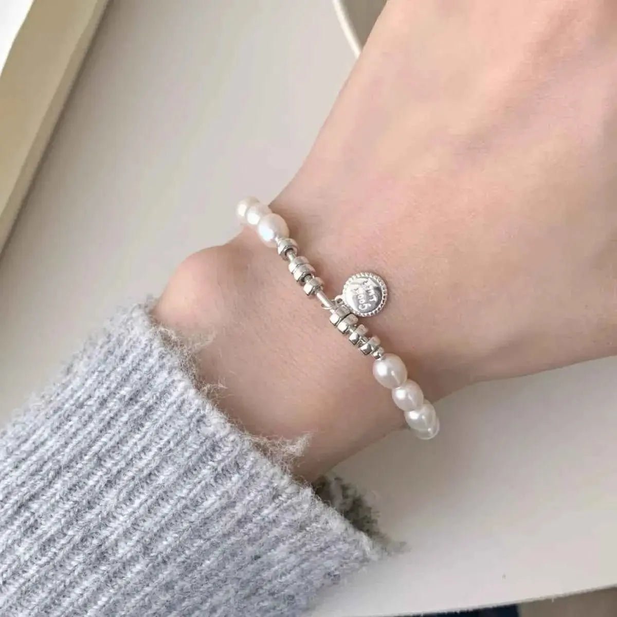 Pearl 925 Sterling Silver Bracelet - SmileBen