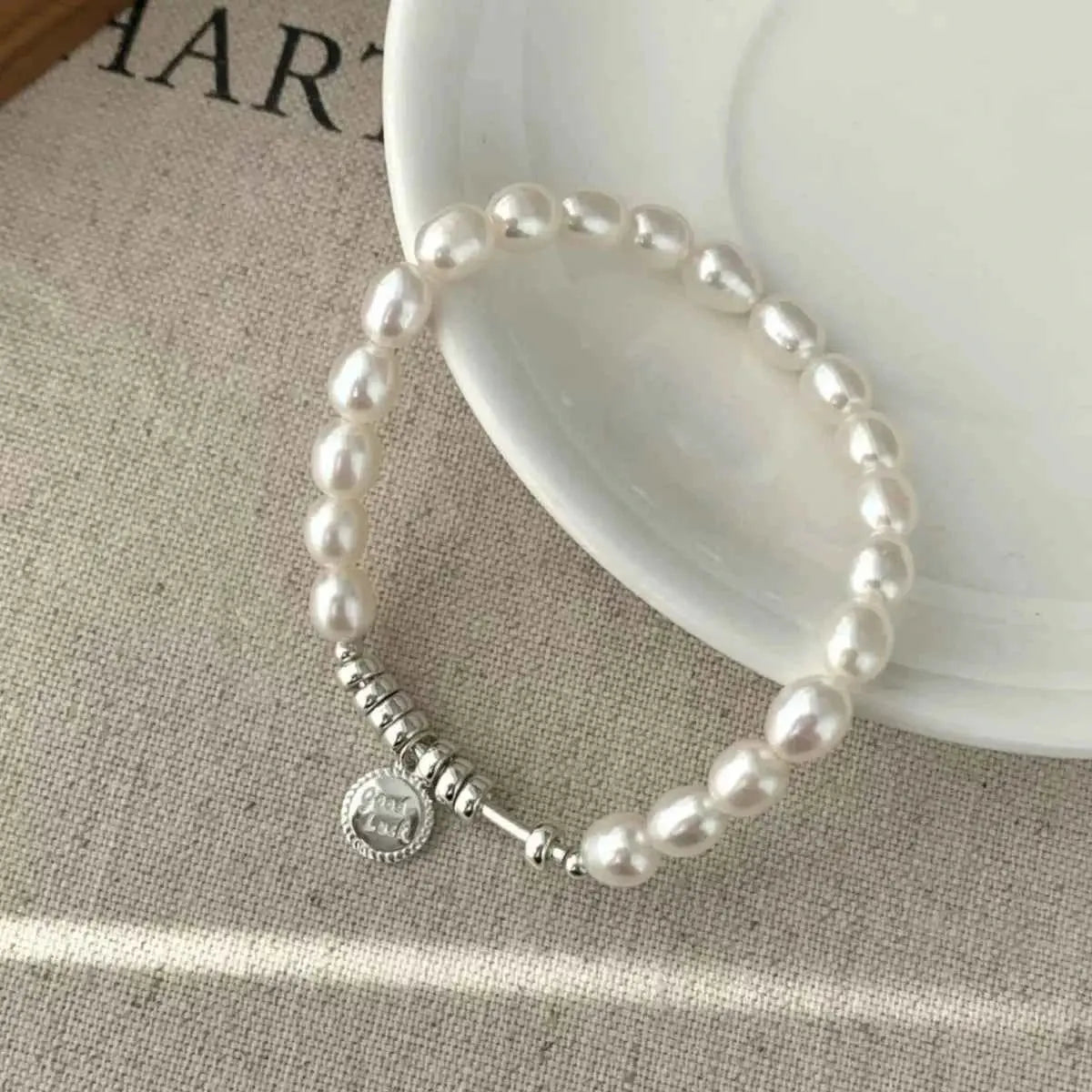 Pearl 925 Sterling Silver Bracelet - SmileBen