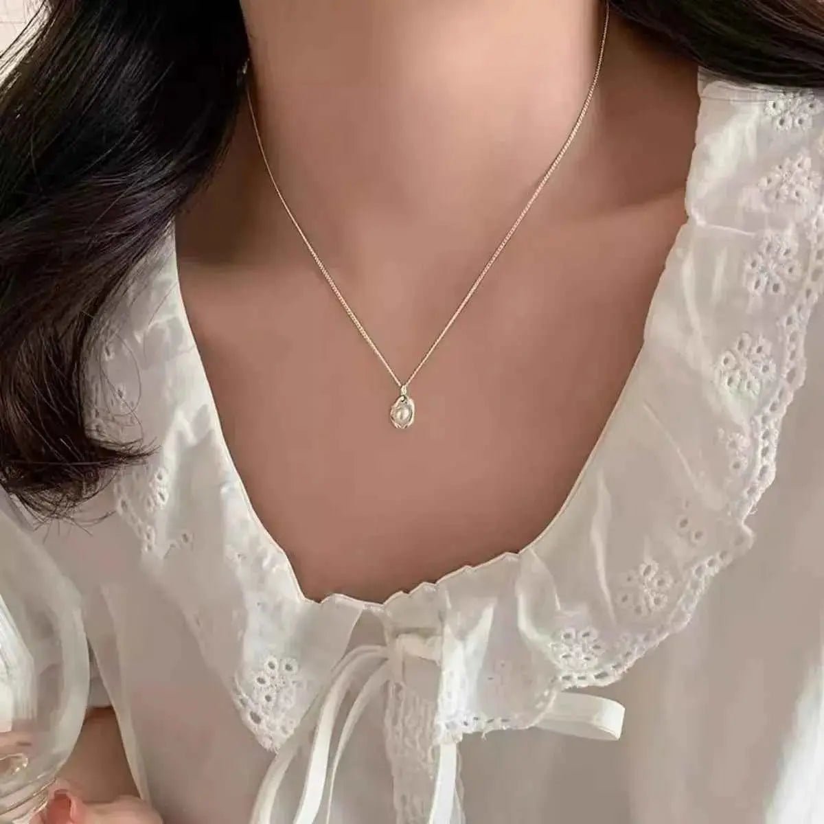 Pearl 925 Sterling Silver Necklace - SmileBen