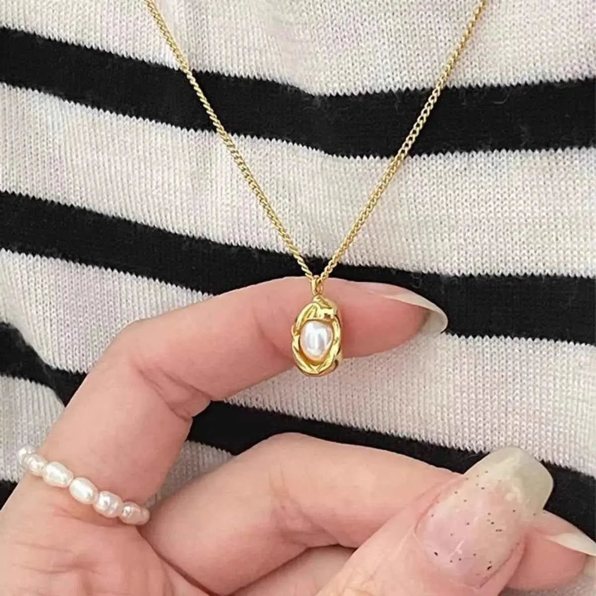 Pearl 925 Sterling Silver Necklace - SmileBen
