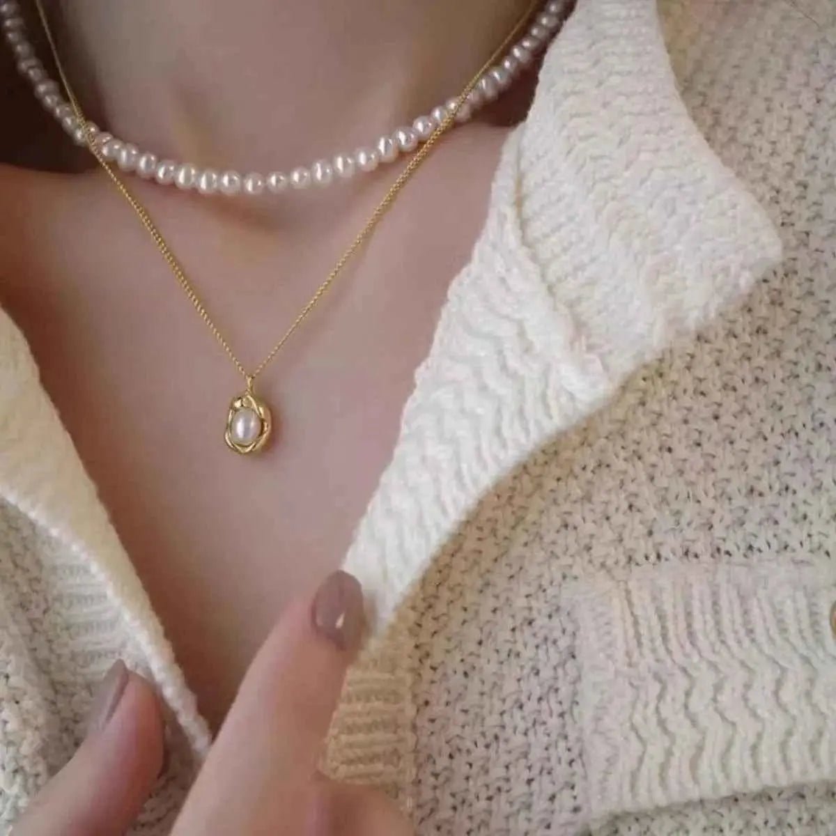 Pearl 925 Sterling Silver Necklace - SmileBen