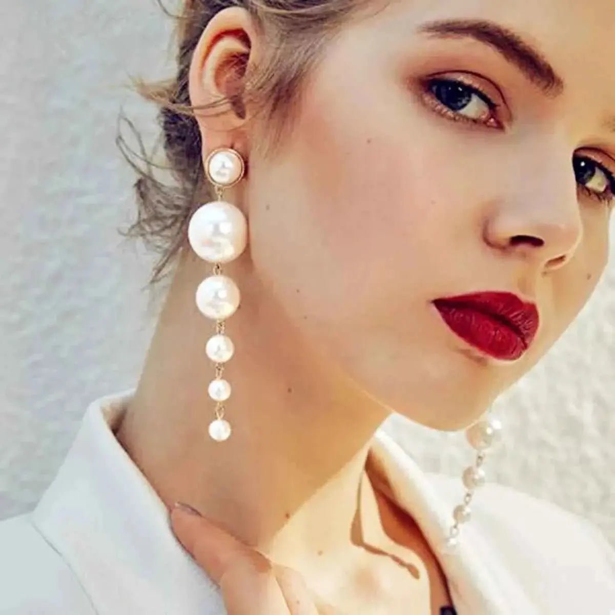 Pearl Drop Earrings - SmileBen