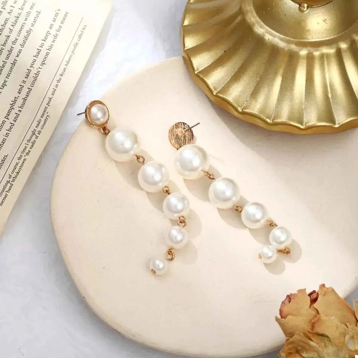 Pearl Drop Earrings - SmileBen